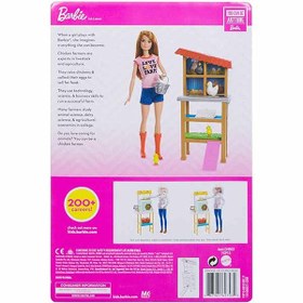 تصویر عروسک باربی و مزرعه Barbie Chicken Breeder Doll and Playset Including Redhead Doll and Chicken Coop - زمان ارسال 15 تا 20 روز کاری 