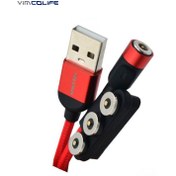 تصویر کابل تبدیل USB به لایتنینگ / Type-c / MicroUSB کلومن مدل KD-M60 طول 1 متر Koluman KD-M60 USB To microUSB/Lightning/USB-C Cable 1m