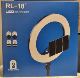 تصویر رینگ لایت پنل لمسی RL-18 اورجینال - مشکی RL-18 LED Soft Ring Light