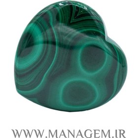 تصویر سنگ مالاکیت تراش قلب 