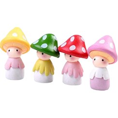 تصویر مجسمه دستساز قارچ مجموعه 4 عددی - گوگولی ها 