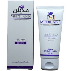 تصویر کرم لایه بردار آلفا هیدروکسی 10 درصد مدیلن Medilann, Alpha Hydroxy Acid AHA