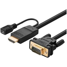 تصویر کابل تبدیل HDMI به micro USB / VGA یوگرین MM101 30449 طول 1.5 متر Cable HDMI Ugreen MM101 30449 1.5m