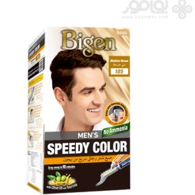 تصویر کیت رنگ موی مردانه بیگن شماره 105 Bigen Speedy hair Color for man NO.105