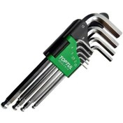 تصویر آچار آلن سر گرد تاپ تول مدل GAAL0917 فوق العاده بلند ۹ عددی 