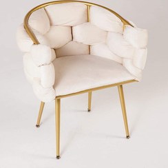 تصویر صندلی نهارخوری مدل پفکی بافت - پارچه ا Puffy Woven Dining Chair Puffy Woven Dining Chair