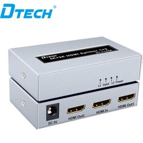 تصویر اسپلیتر 1 به 2 دیتک مدل DTECH 4k*2k HDMI Splitter 1*2 DT7142A 