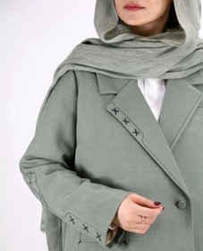 تصویر کت گاباردین سبز 