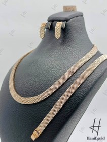 تصویر سرویس طلای دو رنگ سفید و رزگلد ، رولکس تراش 