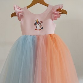 تصویر پیراهن دخترانه یونیکورن - سایز Unicorn dress