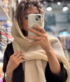 تصویر شال پلیسه فنری اکلیلی سبز صدری 