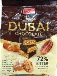 تصویر شکلات دبی تلخ گردویی شیرین عسل 