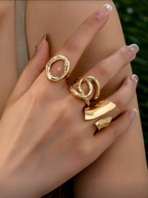 تصویر انگشتر پکی مدل 3تایی کد (02) 