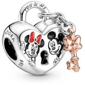تصویر چارم مهره‌ای قفل عشق میکی و مینی موس دیزنی پاندورا Pandora Disney Mickey Mouse & Minnie Mouse Padlock Charm