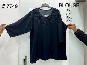 تصویر بلوز نخی مشکی 