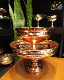 تصویر سرویس پذیرایی مسی دیبا کاسه ای 