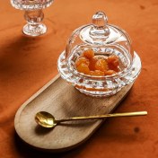 تصویر عسل خوری دلی گلس کد TG34-5 طرح هلالی 