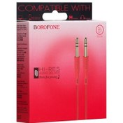 تصویر کابل AUX بروفون مدل BL1 طول 1 متر ا Borofone BL1 Audiolink AUX 1m hempen audio cable 