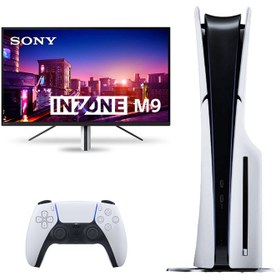 تصویر کنسول بازی سونی PS5 Slim استاندارد | به همراه مانیتور Playstation 5 Slim Drive + Monitor