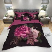 تصویر ست روتختی سه بعدی دو نفره 6 تکه کد 00247 3D bedding set for two, code 00247