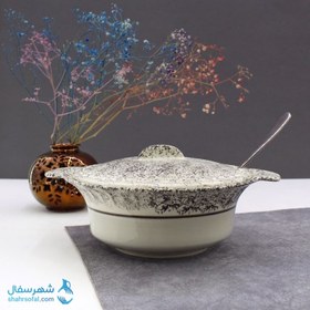 تصویر آش خوری سرامیکی طرح مرمر 