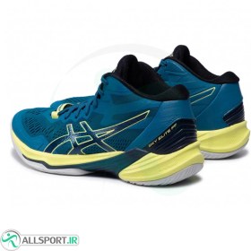 تصویر کفش والیبال زنانه اسیکس طرح اصلی Asics Sky Elite Ff Mt 2 Blue Yellow 