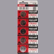 تصویر باتری سکه ای مکسل  بسته 5 عددی مدل CR 2032 High Minicell Battery Maxell Pack Of 5 CR 2032