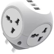 تصویر آداپتور گرین لاین مدل GNMPTLAD4W Green Lion UK Plug with 4way universal socket GNMPTLAD4W