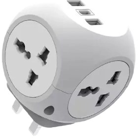 تصویر آداپتور گرین لاین مدل GNMPTLAD4W Green Lion UK Plug with 4way universal socket GNMPTLAD4W