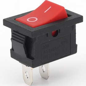 تصویر کلید راکر دوحالته دو پین قرمز 19X12X12mm 