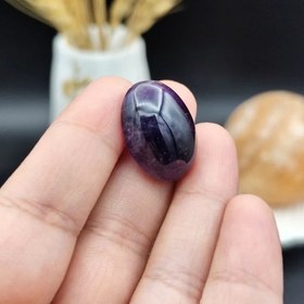 تصویر نگین آمیتیست تراش دامله طبیعی اصل معدنی کد 9284 