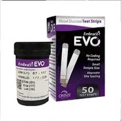 تصویر نوار تست قند خون اوو EVO بسته 50 عددی Embrace EVO test strips