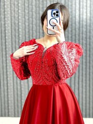 تصویر پیراهن مجلسی زنانه مدل فروغ Pirahan majlesi zanane