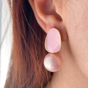 تصویر گوشواره مرواریدی صورتی (کد 2286) 