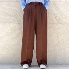 تصویر شلوار بگ قهوه ای سایز لارج 