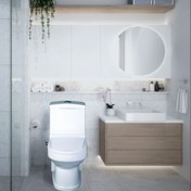 تصویر توالت فرنگی فلورا رنگ سفید درجه یک 