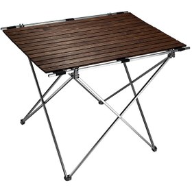 تصویر میز سفری ادریک مدل صفحه چوبی 