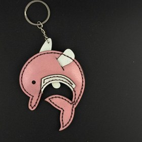 تصویر جاکلیدی چرم مدل دلفین 