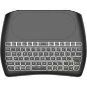 تصویر مینی کیبورد بی‌ سیم با تاچ‌ پد مدل D8 D8 Mini Wireless Keyboard with Touchpad and Colorful Backlit