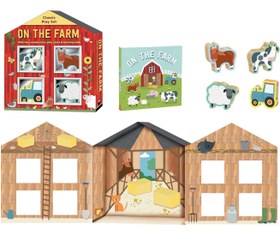 تصویر On the farm wooden toy play set 