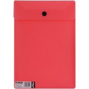 تصویر پاکت (پوشه) دکمه دار عمودی B5 مدل ارکید با جای کارت (PP ضخیم شفاف) مدل B5121 پاپکو 