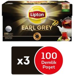 تصویر چای کیسه‌ای لیپتون ایرل گری 100 عددی (پک 3 تایی) Lipton Earl Grey Tea Bags 100pcs (3-Pack)