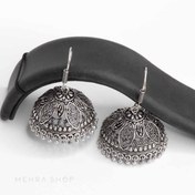 تصویر گوشواره هندی جومکای هیپی مدل گنبدی 