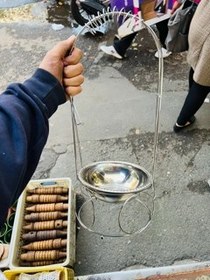 تصویر حمل ذغال استیل در دو رنگ طلایی و نقره ای رنگ ثابت 