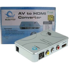 تصویر مبدل AV به HDMI اداپتوری P-net مدل FY1317 pnet av to hdmi FY1317