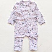 تصویر سرهمی نوزادی اسپروت طرح گل و پروانه سایز ۳ تا ۶ ماه 