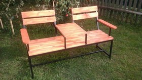 تصویر نیمکت چوبی پیوسته E22 