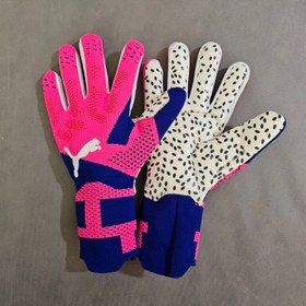 تصویر دستکش دروازه بانی پوما سرخابی آبی اورجینال سایز ۸-۹-۱۰ - سایز Puma goalkeeper gloves