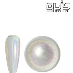 تصویر پودر کروم ناخن رنگ یونیکورن 