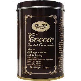 تصویر پودر کاکائو ريحان قوطی 125 گرم مدل REIHAN COCOA Reihan Fine Dark Cocoa Powder 125gr